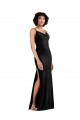 Modern Floor-Length Velvet Prom Dress with Cowl Neck and Spaghetti Straps Australia
