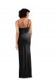 Modern Floor-Length Velvet Prom Dress with Cowl Neck and Spaghetti Straps Australia
