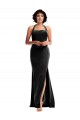 Empire Waist Stretch Velvet Prom Dress with Halter Strap Australia