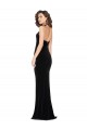 Halter Neck Wide Straps Long Velvet Prom Dress with Side Split Australia