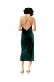Midi Length Sleek Cowl Neckline Short Velvet Cocktail Prom Dress / Homecoming Dress Australia